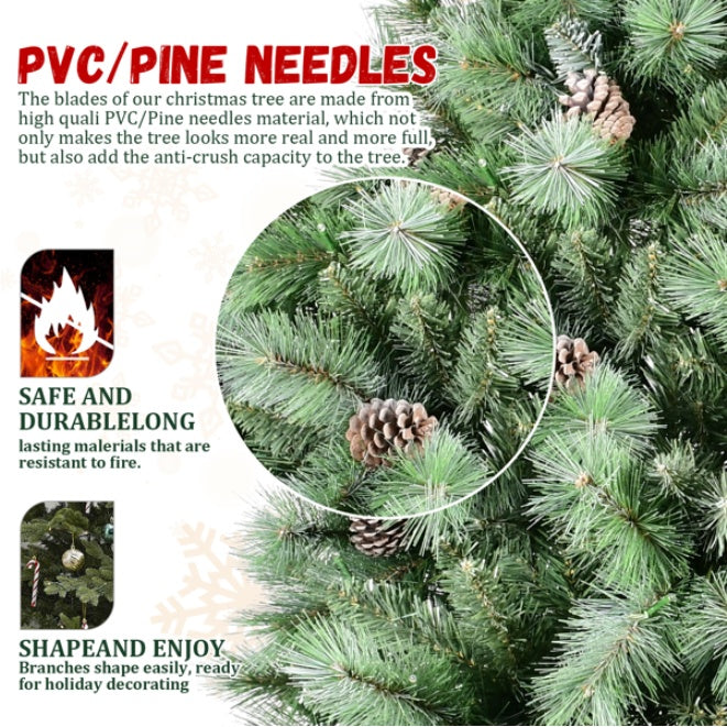 Artificial 5ft Green Christmas Tree With 694PVC Hard Needle Mixed Branch Tips