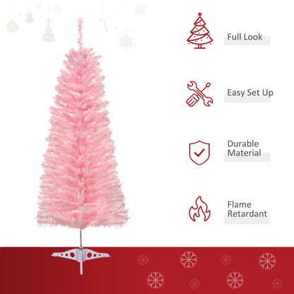 4FT Artificial Christmas Tree Holiday Xmas Holiday Pencil Tree Decoration With Automatic Open For Home Party