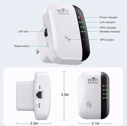 WiFi Range Extender Internet Booster Wireless Signal Repeater