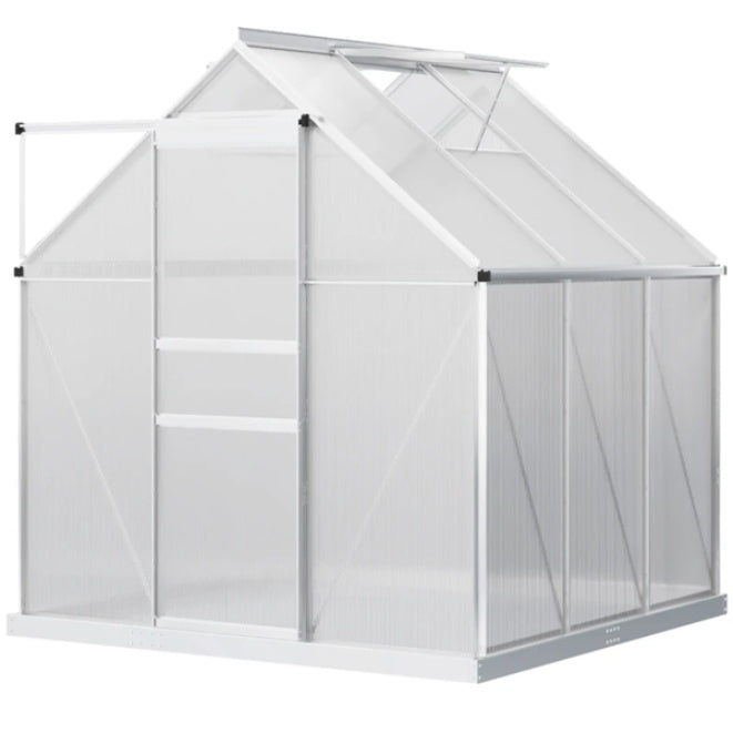 Polycarbonate Greenhouse Walk-in Green House With Adjustable Roof Vent