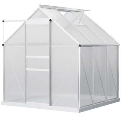 Polycarbonate Greenhouse Walk-in Green House With Adjustable Roof Vent