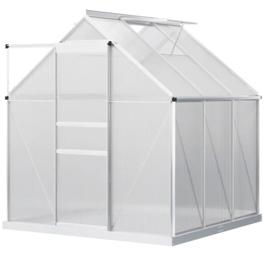 Polycarbonate Greenhouse Walk-in Green House With Adjustable Roof Vent