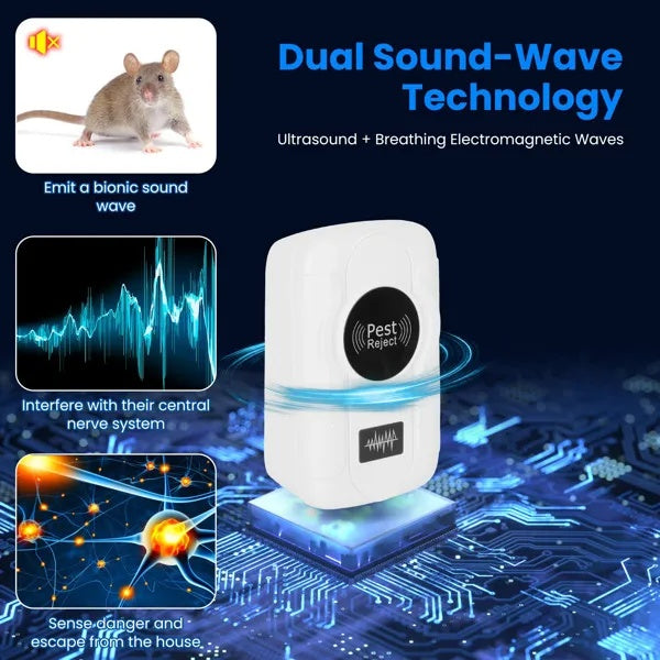 6-Pack Ultrasonic Insect Repellent - Dual Sound-Wave Tech