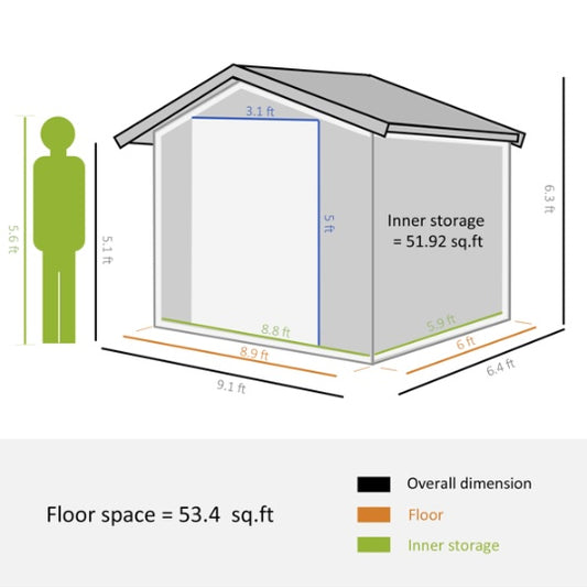 Outdoor Garden Storage Shed Tool House