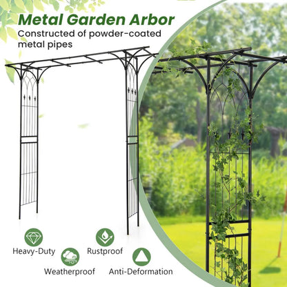81 Inch Garden Arbor Metal Archway For Climbing Plants