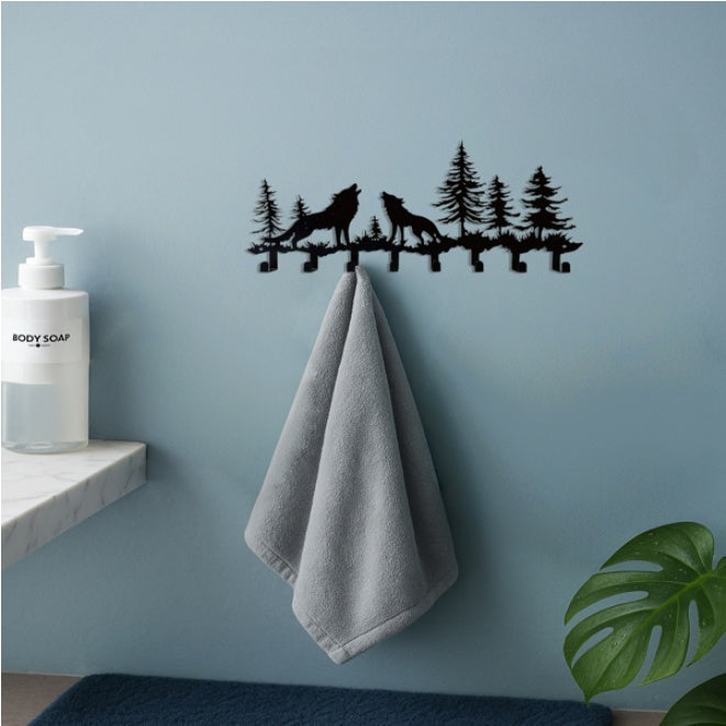 Wolf Key Holder Wall Mount