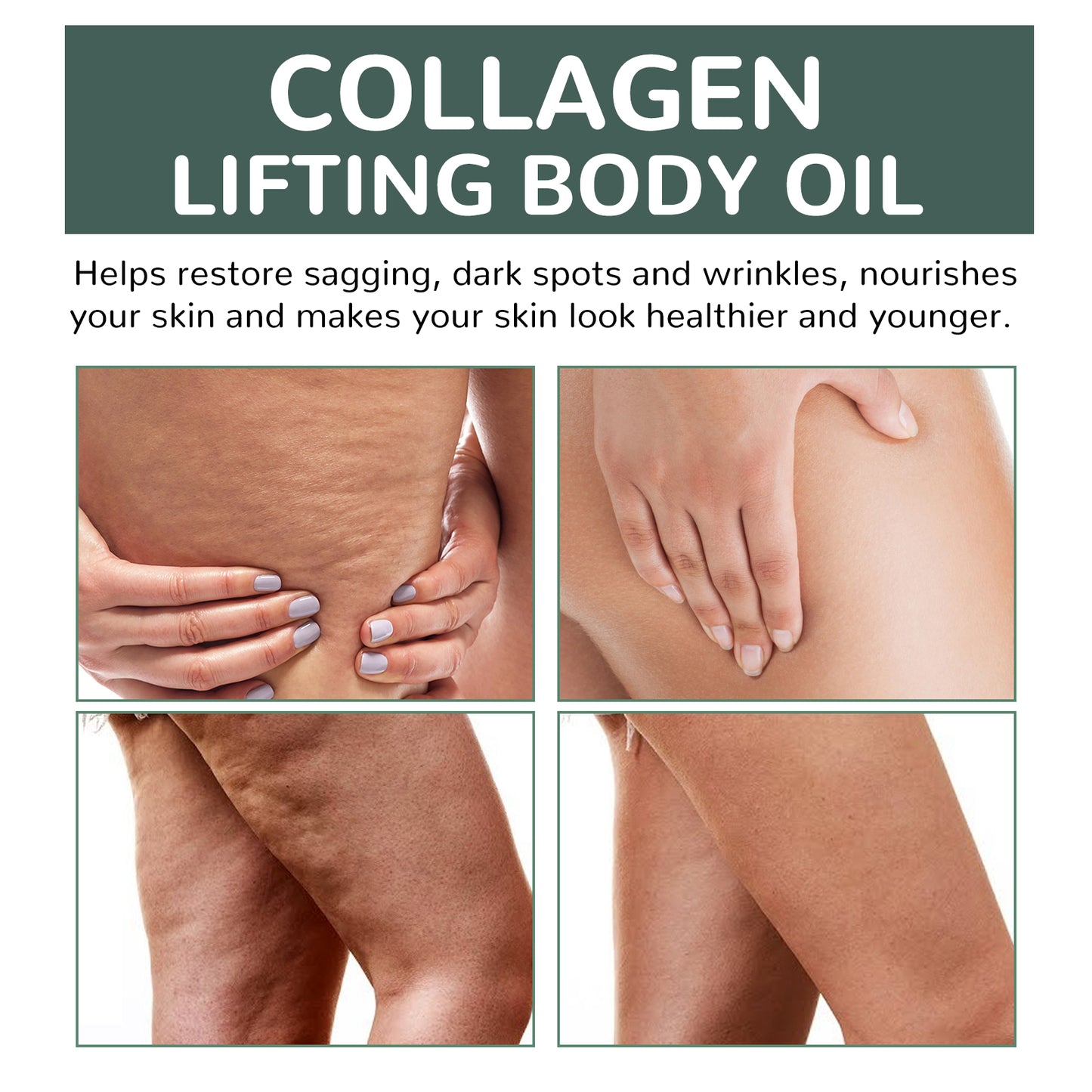 OceAura Collagen Lifting Body Oil, Moisturizing And Firming Arms Belly Fat Full Body Massage Oil