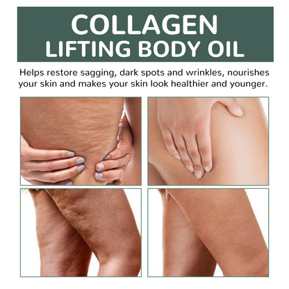 OceAura Collagen Lifting Body Oil, Moisturizing And Firming Arms Belly Fat Full Body Massage Oil