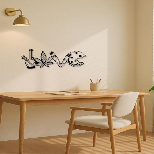 A Single, Exquisite LOVE Letter Metal Decorative Pendant A Versatile And Charming Addition Ideal For Adorning Living Rooms, Doors, Bedrooms, And Various Other Spaces.Wall Sculptures