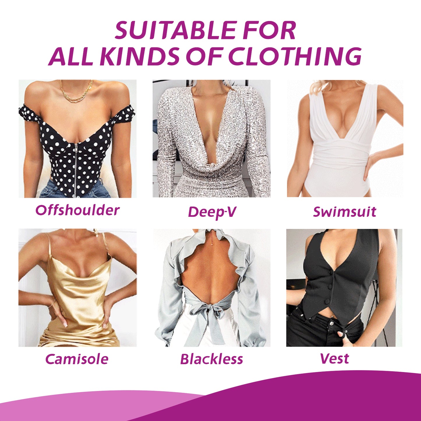 Jaysuing Invisible Chest Lift Gather Your Chest To Prevent Exposure And Sag Breathable Invisible Chest Lift Bandage