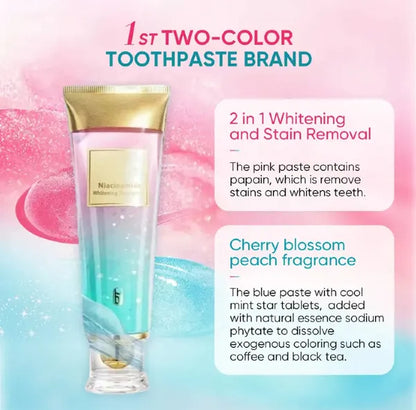 Niacinamide Whitening Toothpaste Fluorine-Free Formula For Bright Teeth & Breath Daily Oral Care Cleansing Toothpaste With Whitening Properties Mint Cleanser