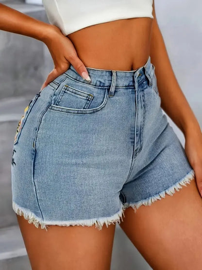 Women's High-Waist Cargo Jeans Baggy Wide-Leg Full-Length With Large Utility Pockets Vintage-Wash Denim For All Seasons