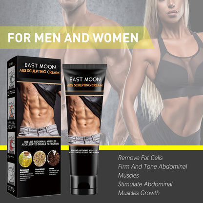 East Moon Abdominal Toning Cream, Toning And Strengthening Muscle Line Waistline Abs Firming And Shaping Massage Cream