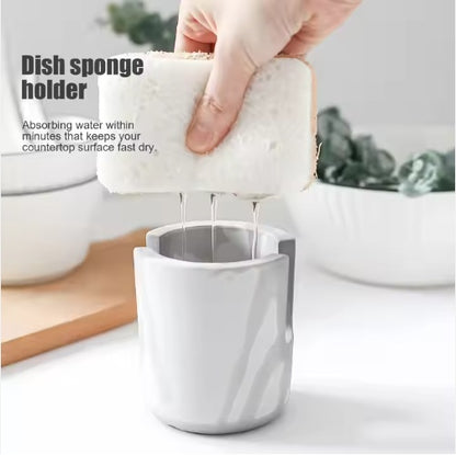 Diatom Mud Sponge Rack Kitchen & Bathroom Sink Caddy For Sponges Scrubbers