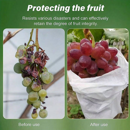 50Pcs Fruit Protection Bags Reusable Non-woven Fruit Cover With Drawstring