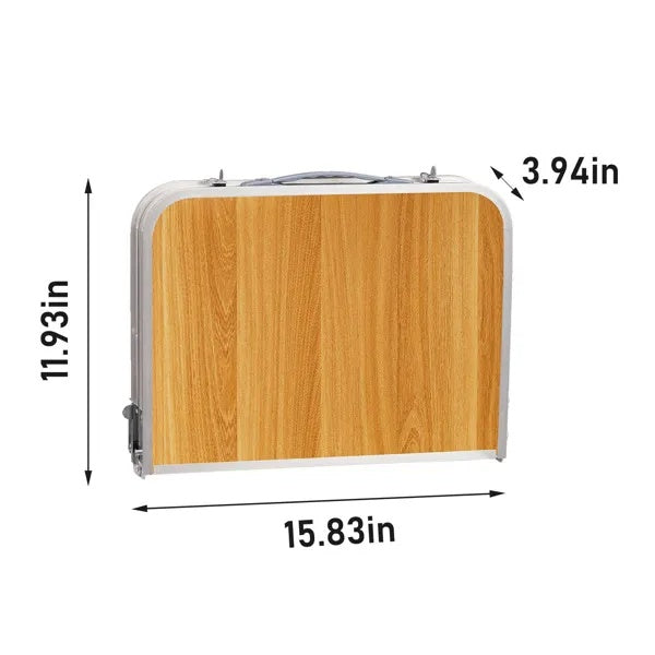 Outdoor Folding Camping Table, 3ft Portable Pinic Table With 3 Adjustable Height