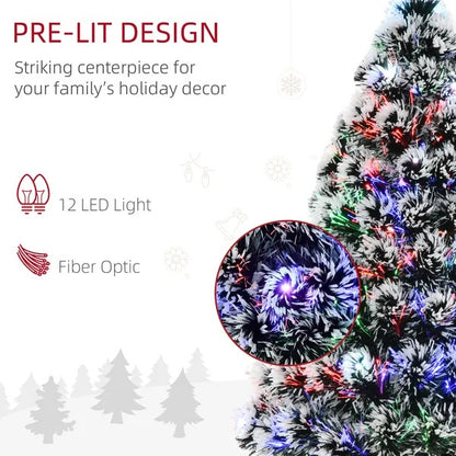 3ft Pre-Lit LED Optical Fiber Christmas Tree W  Stand