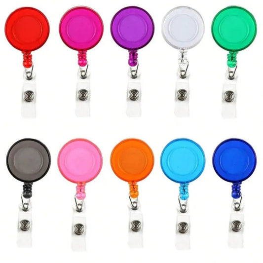 10 Pcs Retractable Badge Holder Retractable Key Fob Key Ring Mixed Colors Carabiner Badge Reel 31 Inches Strong Pull Cord For Outgoing Climbing Travel And Work