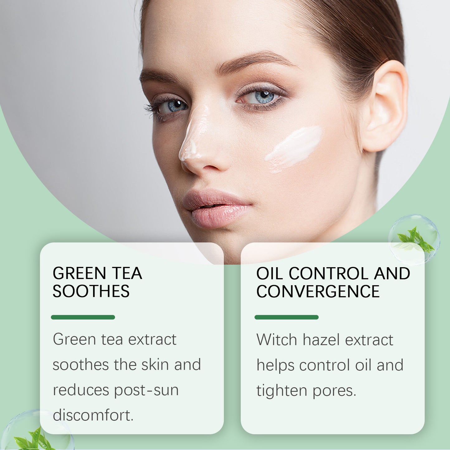 West&Month Tea Tree Refreshing Protective Cream, Outdoor Body Skin Protective Moisturizing Facial Skin Soothing Cream