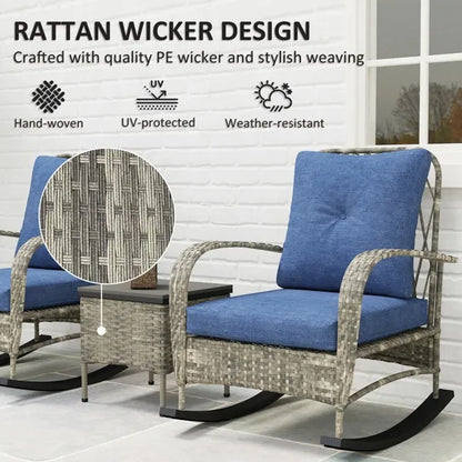Rattan Chaise Lounge Chair, Wicker Patio Furniture Set