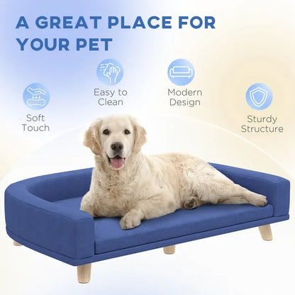 Dog Sofa Couch Bed With Washable Cushion For Large Dogs