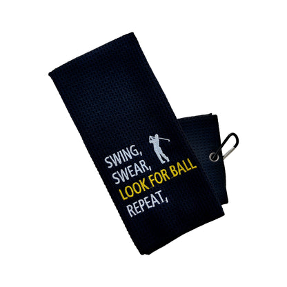 Two-piece Set Super Water Absorbent Printed Microfiber Embroidery Golf Towel