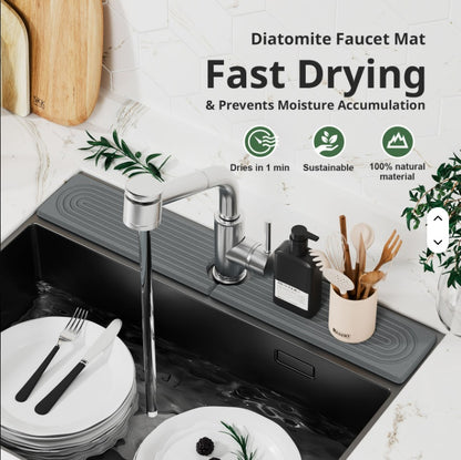 Diatomaceous Earth Sink Tray Stone Home Sink Caddy Kitchen Instant Dry Sink Organizer