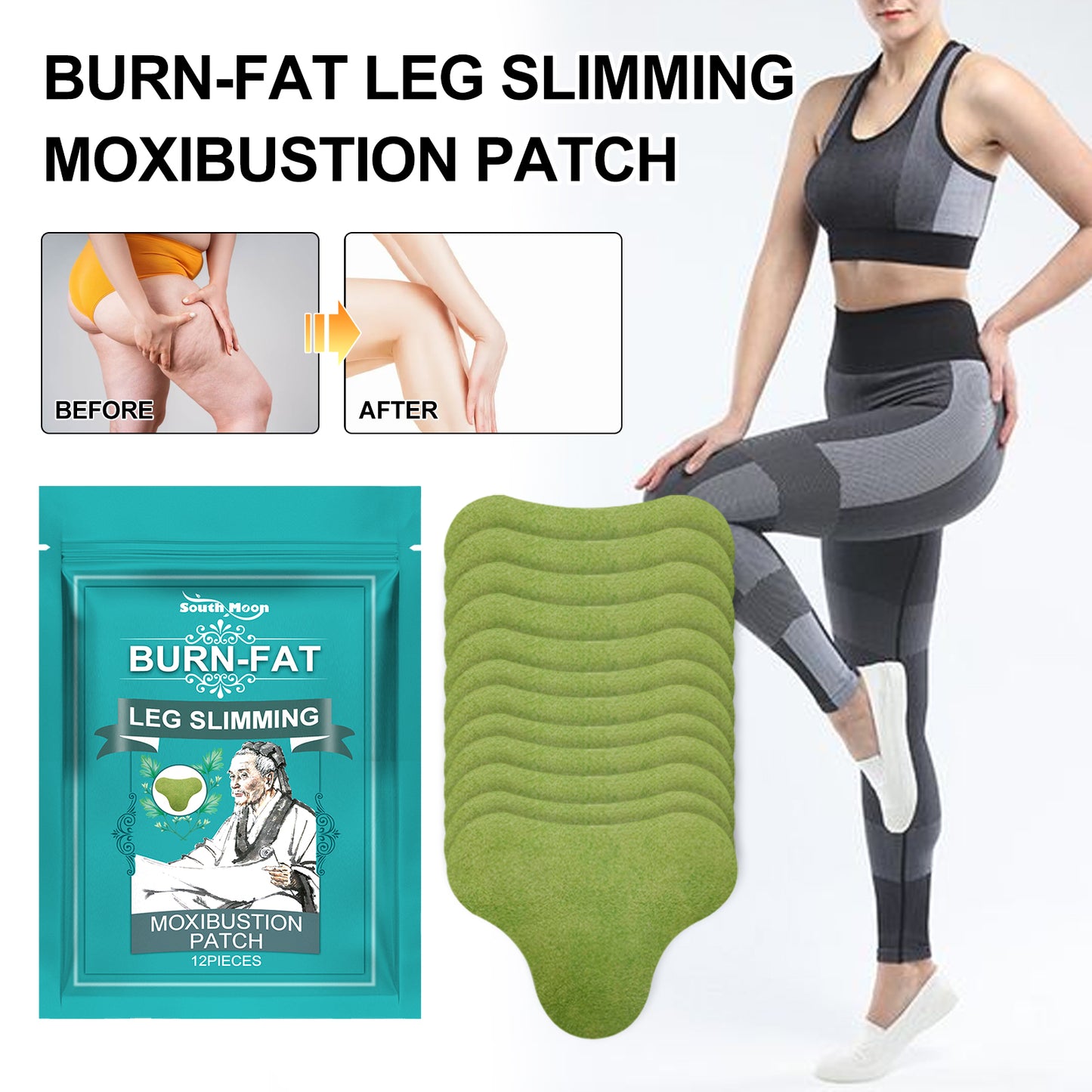South Moon Leg Slimming Moxibustion Patch, Beautifying Leg Skin Lifting And Tightening Body Sculpting Patch