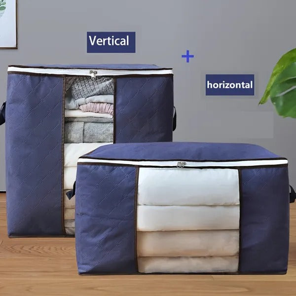 2-Pack Large Storage Bags With Clear Window  Reinforced Handles