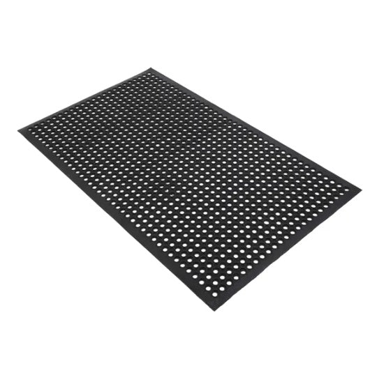 Bar Kitchen Industrial Multi-functional Anti-fatigue Drainage Rubber Non-slip Hexagonal Mat 150X90cmSame Code 56392233