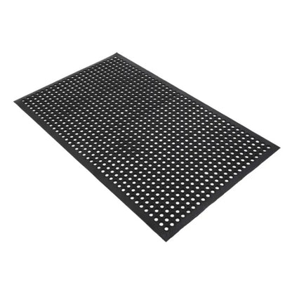 Bar Kitchen Industrial Multi-functional Anti-fatigue Drainage Rubber Non-slip Hexagonal Mat 150X90cmSame Code 56392233