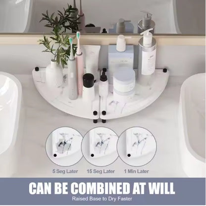 Diatomaceous Earth Sink Tray Stone Home Sink Caddy Kitchen Bathroom Instant Dry Sink Organizer