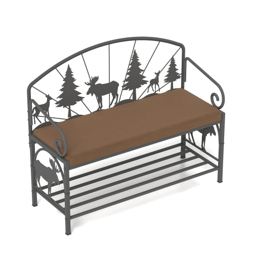 Shoe Rack Bench For Entryway, Industrial Bench Rustic Shoe Rack For Small Spaces