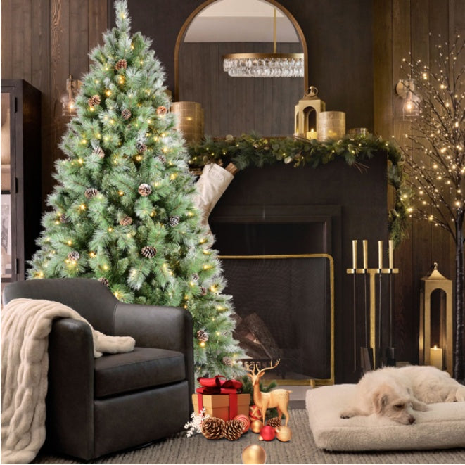 Artificial 5ft Green Christmas Tree With 694PVC Hard Needle Mixed Branch Tips