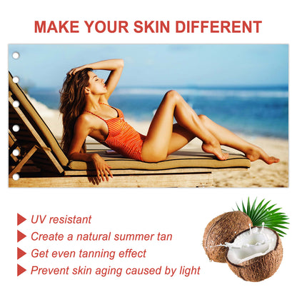 OceAura Tanning Mousse, Summer Outdoor Seaside Help Sun Moisturizing Skin Natural Fashion Wheat Color