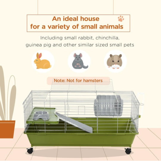 Small Animal Cage, Rolling Bunny Cage, Guinea Pig Cage