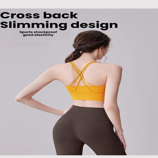 X-SHADOW JYTN011 Yoga Clothes Skin-friendly Breathable Slim Fit High Elasticity Comfort No Feeling Built-in Chest Pad Sports Shockproof