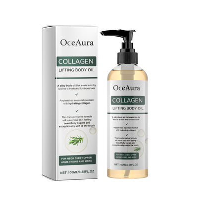 OceAura Collagen Lifting Body Oil, Moisturizing And Firming Arms Belly Fat Full Body Massage Oil