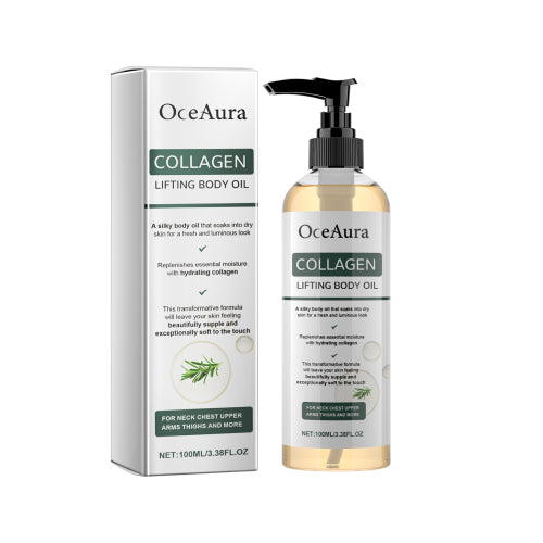 OceAura Collagen Lifting Body Oil, Moisturizing And Firming Arms Belly Fat Full Body Massage Oil