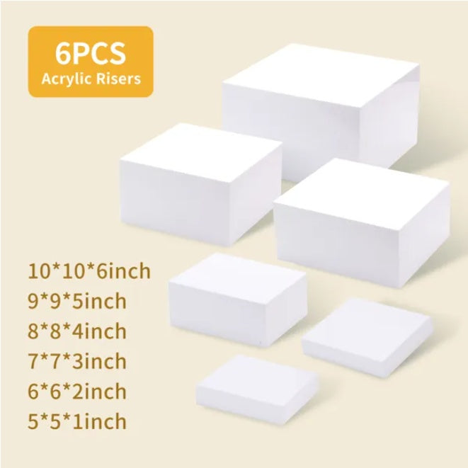 6PCS Buffet Risers Premium Food Risers For Buffet Table