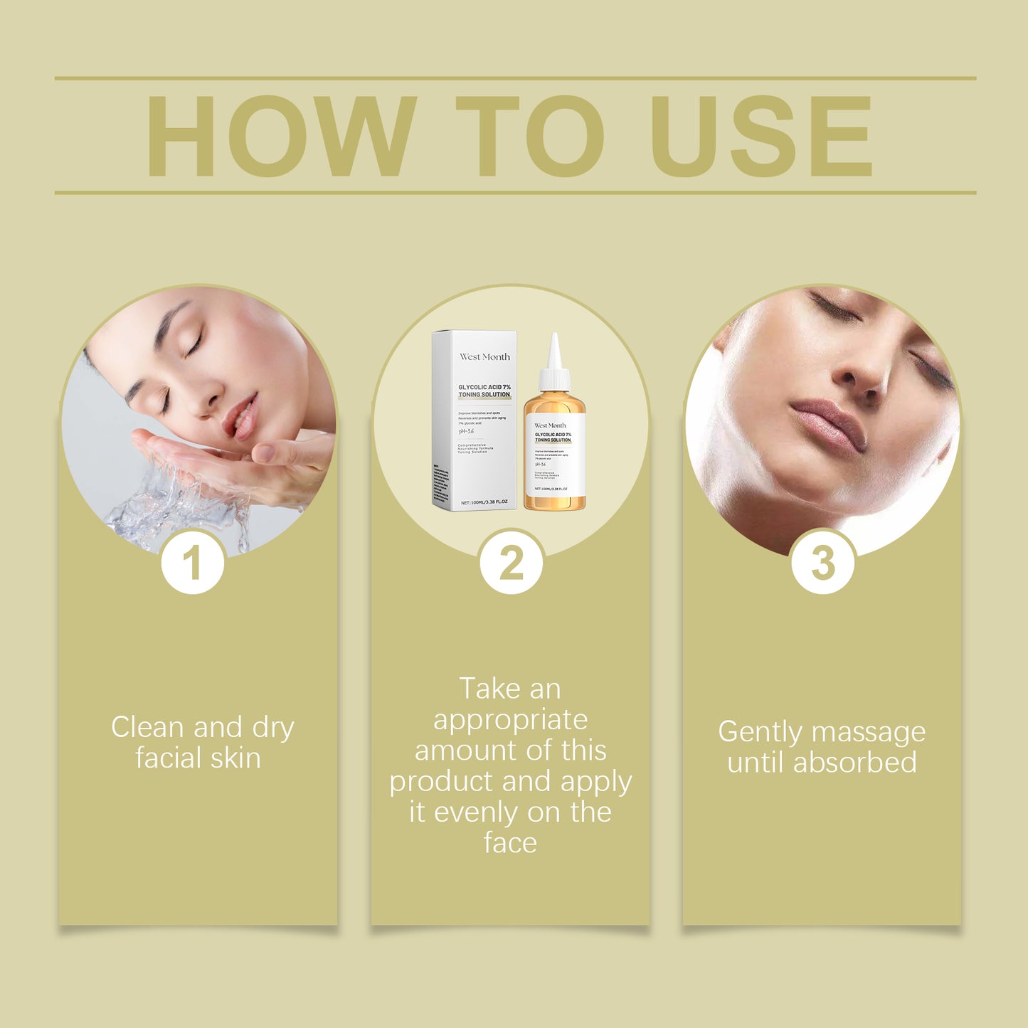 West&Month Moisturizing Toner Gently Cleans Skin From Acne, Moisturizes And Hydrates Refreshing And Moisturizing Toner