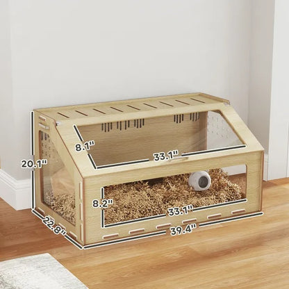 39 Inch Hamster Cage Habitat With Acrylic Window & Openable Top For  Hamster