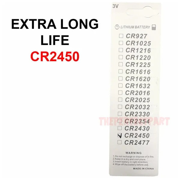 5 PACK Super Long CR2450 ECR 2450 3v LITHIUM Coin Cell Battery Exp. 2029