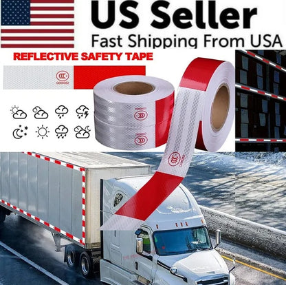 Reflective Trailer Safety Tape Conspicuity Tape Warning Sign Car Truck Red White