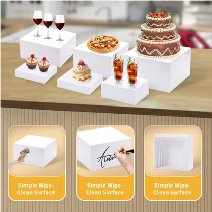 6PCS Buffet Risers Premium Food Risers For Buffet Table
