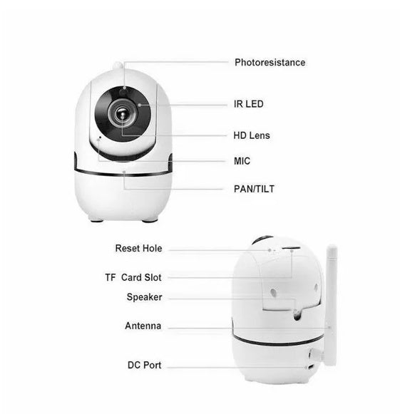 1080P WiFi Wireless Indoor Home Security Camera Night Vision Baby Pet Monitor