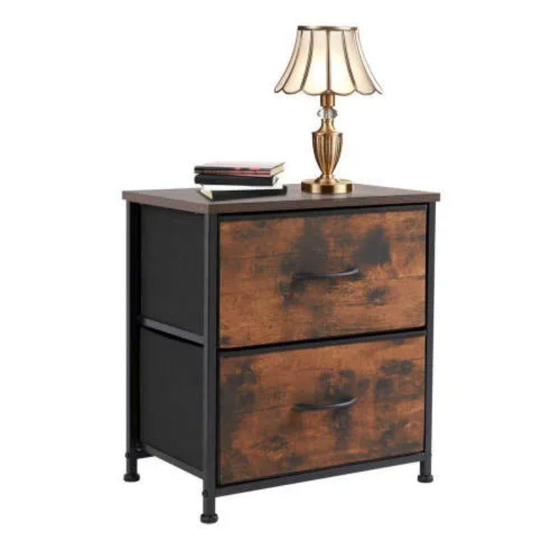 Living Room Cabinet Layers Set Of 2 Fabric Drawers Beside Nightstand Table