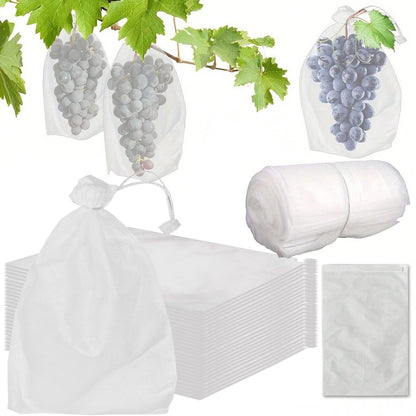50Pcs Fruit Protection Bags Reusable Non-woven Fruit Cover With Drawstring