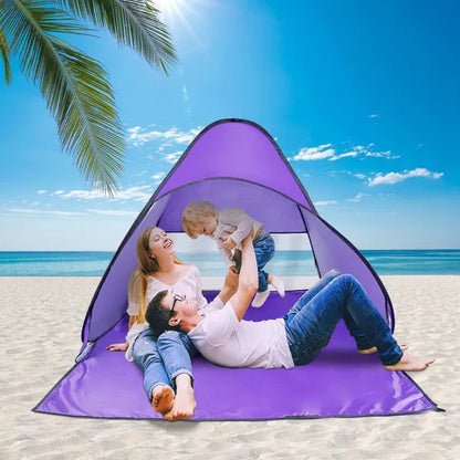 Beach Tent Shade Shelter Anti-UV Automatic Waterproof Tent Canopy For Man With Net Window Storage Bag