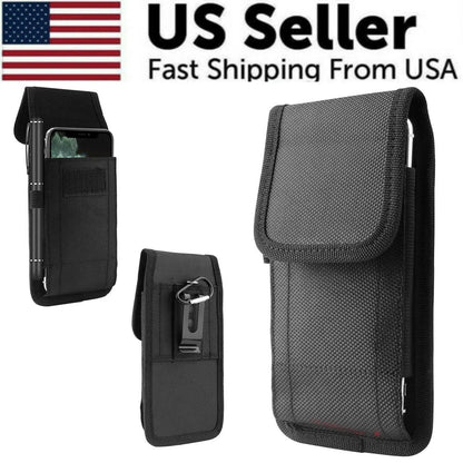 Vertical Cell Phone Holster Pouch Wallet Case With Belt Clip For